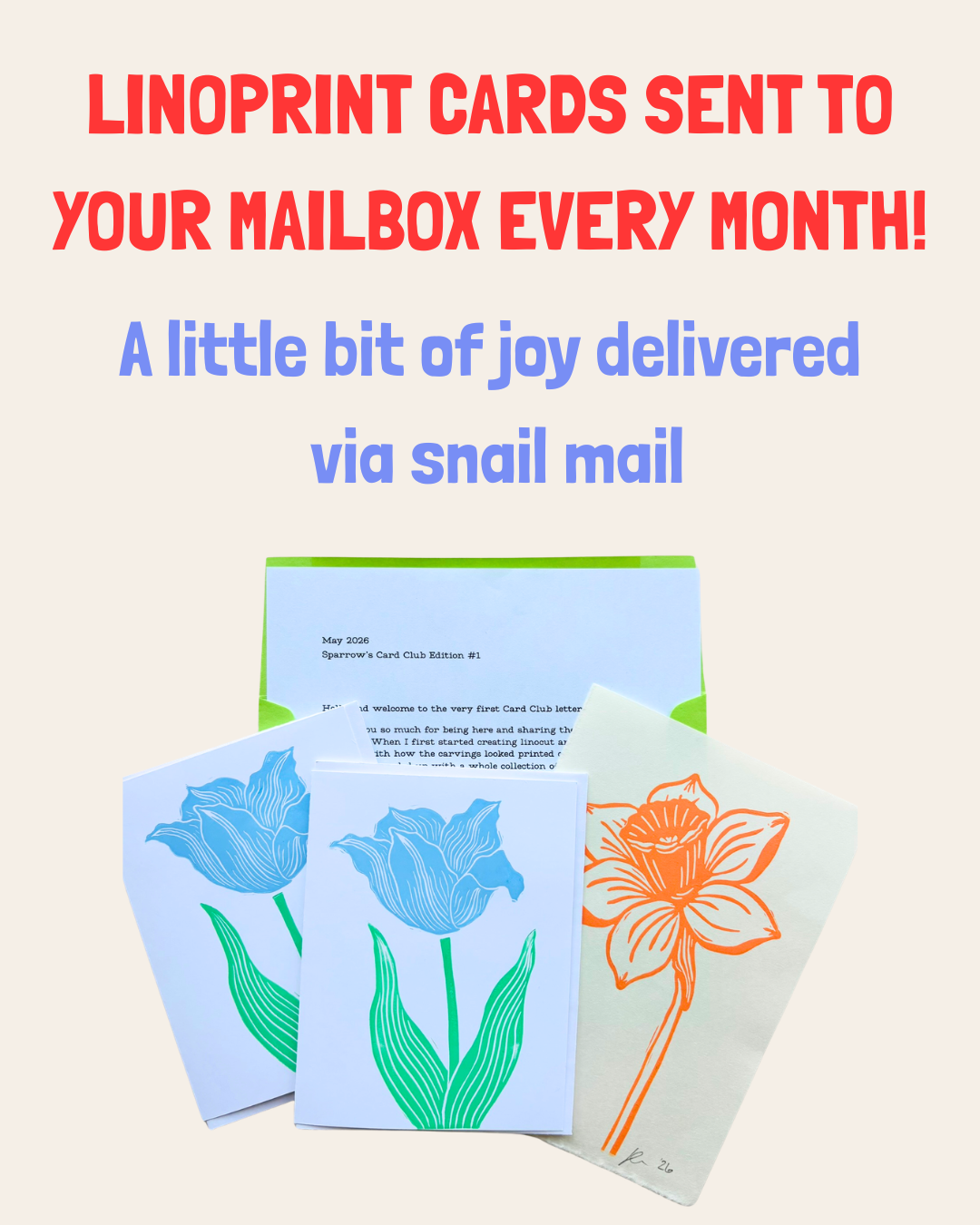 Monthly Card Club (2 cards each month!)