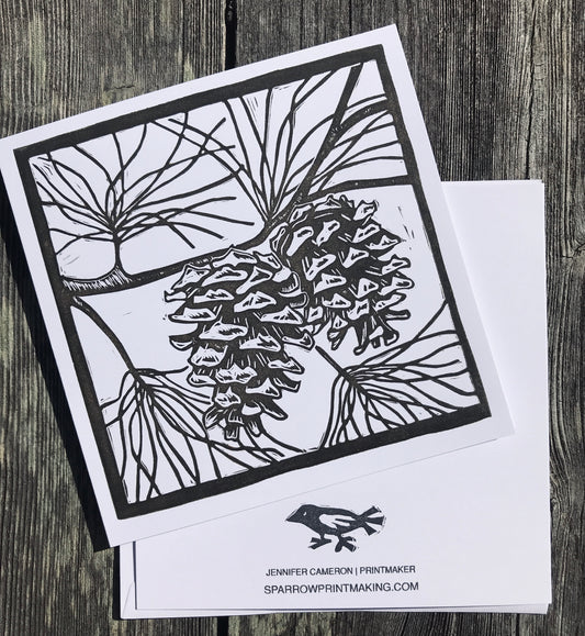 Pine Cone Greeting Card