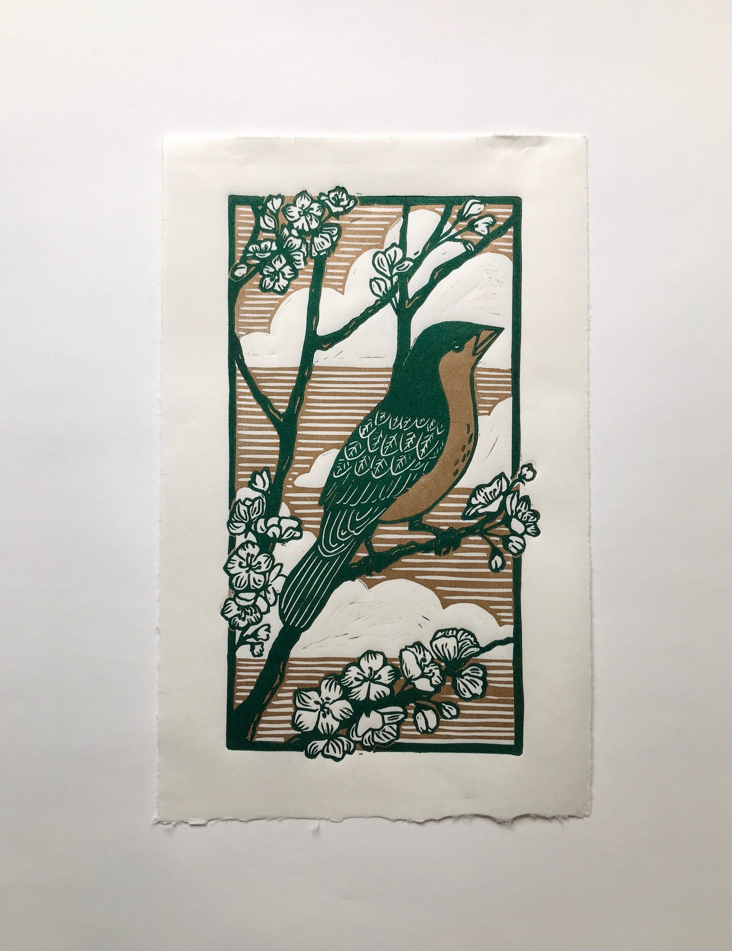 Apple Blossoms Limited Edition Linoprint