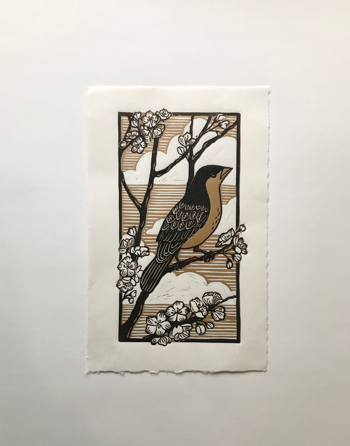 Apple Blossoms Limited Edition Linoprint