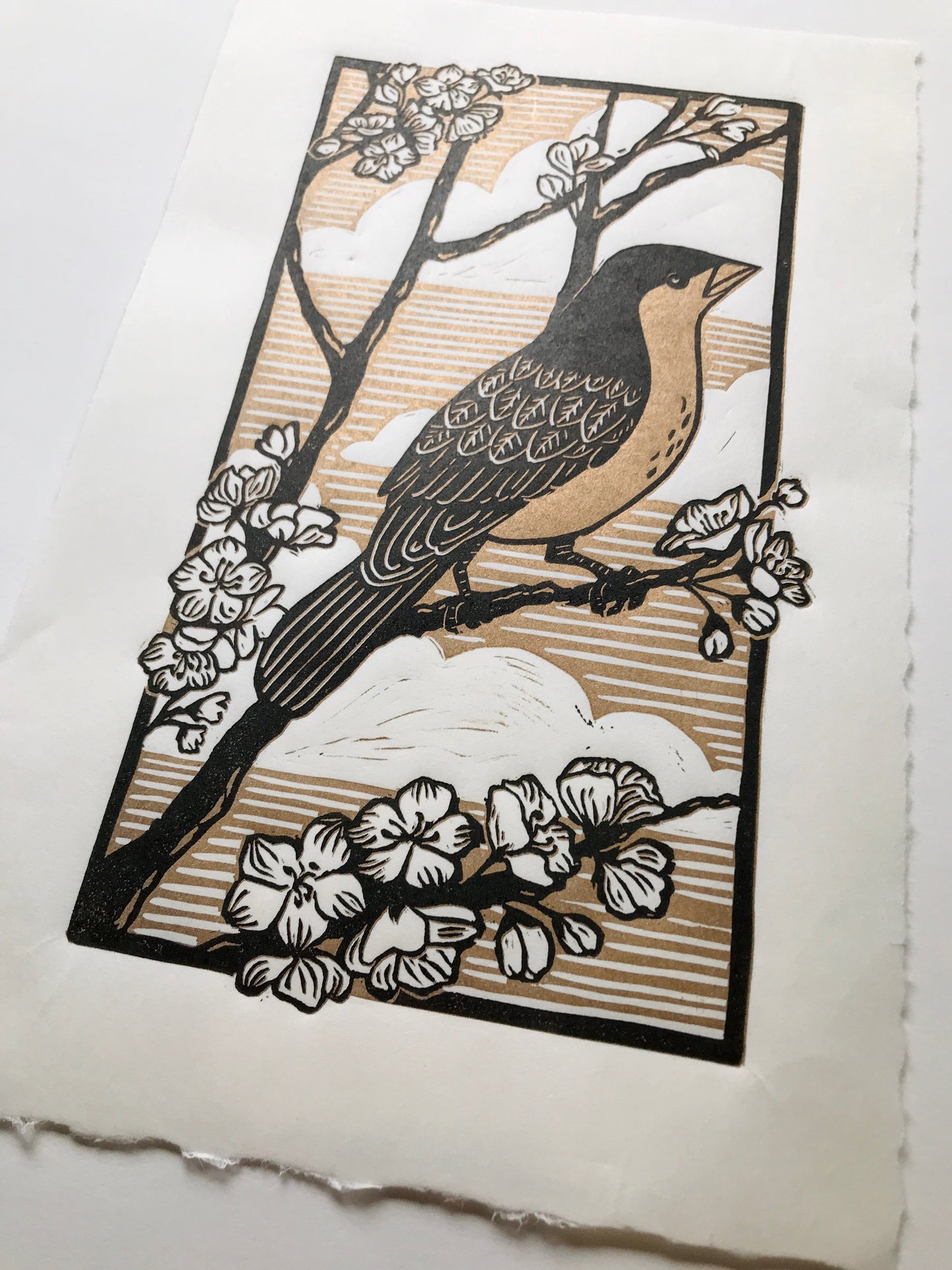 Apple Blossoms Limited Edition Linoprint