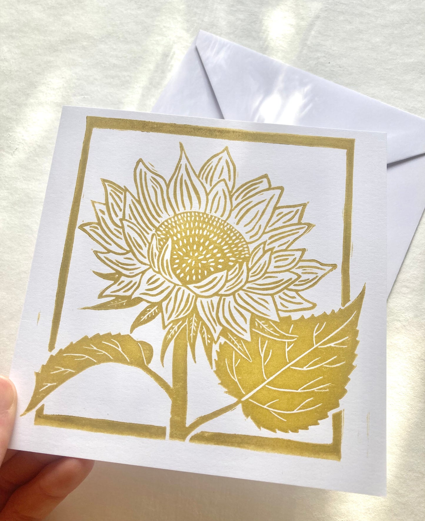 Golden Sunflower Greeting Card