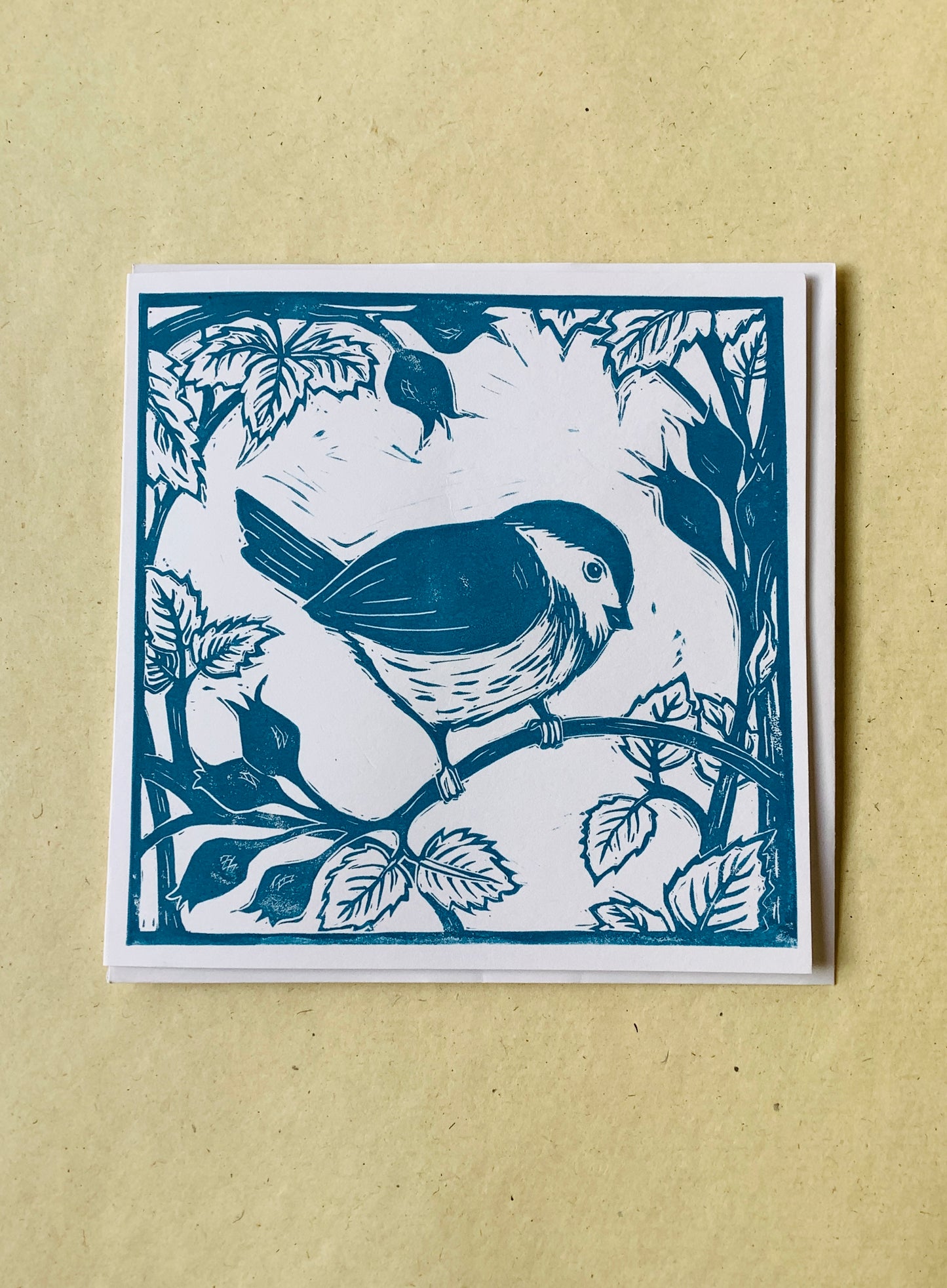 Chickadee & Rosehips Greeting Card