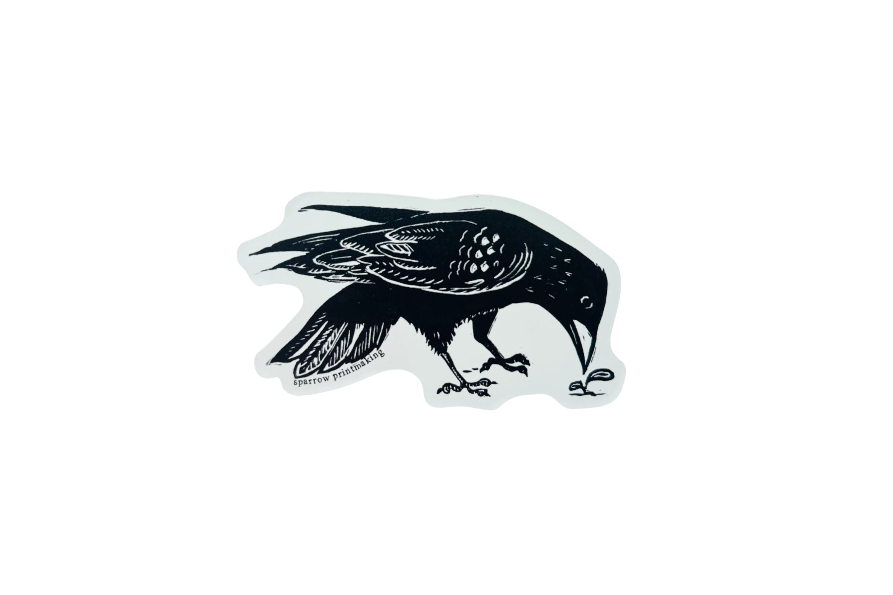 Crow Sticker – Sparrow Printmaking