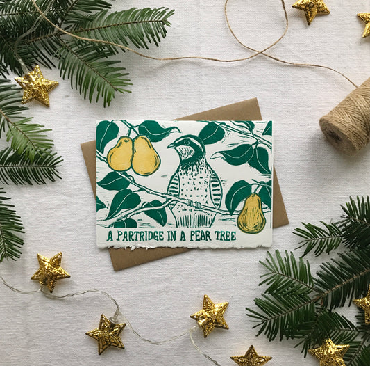 A Partridge in A Pear Tree Holiday Card