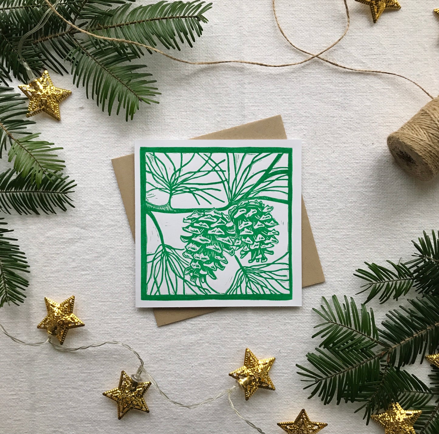 Pine Cone Greeting Card