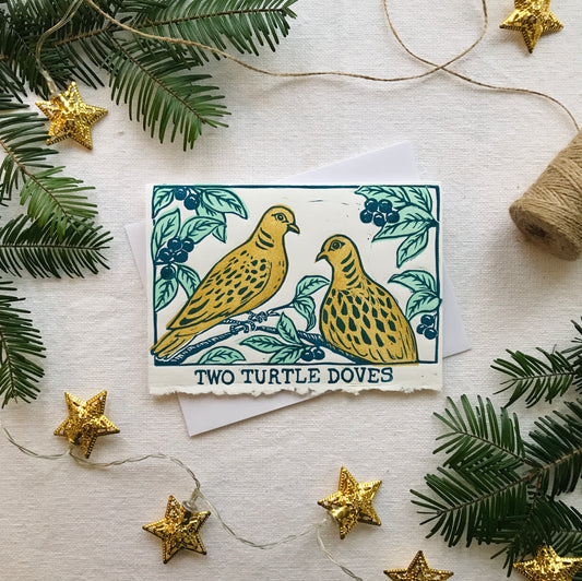 Two Turtledoves Holiday Card