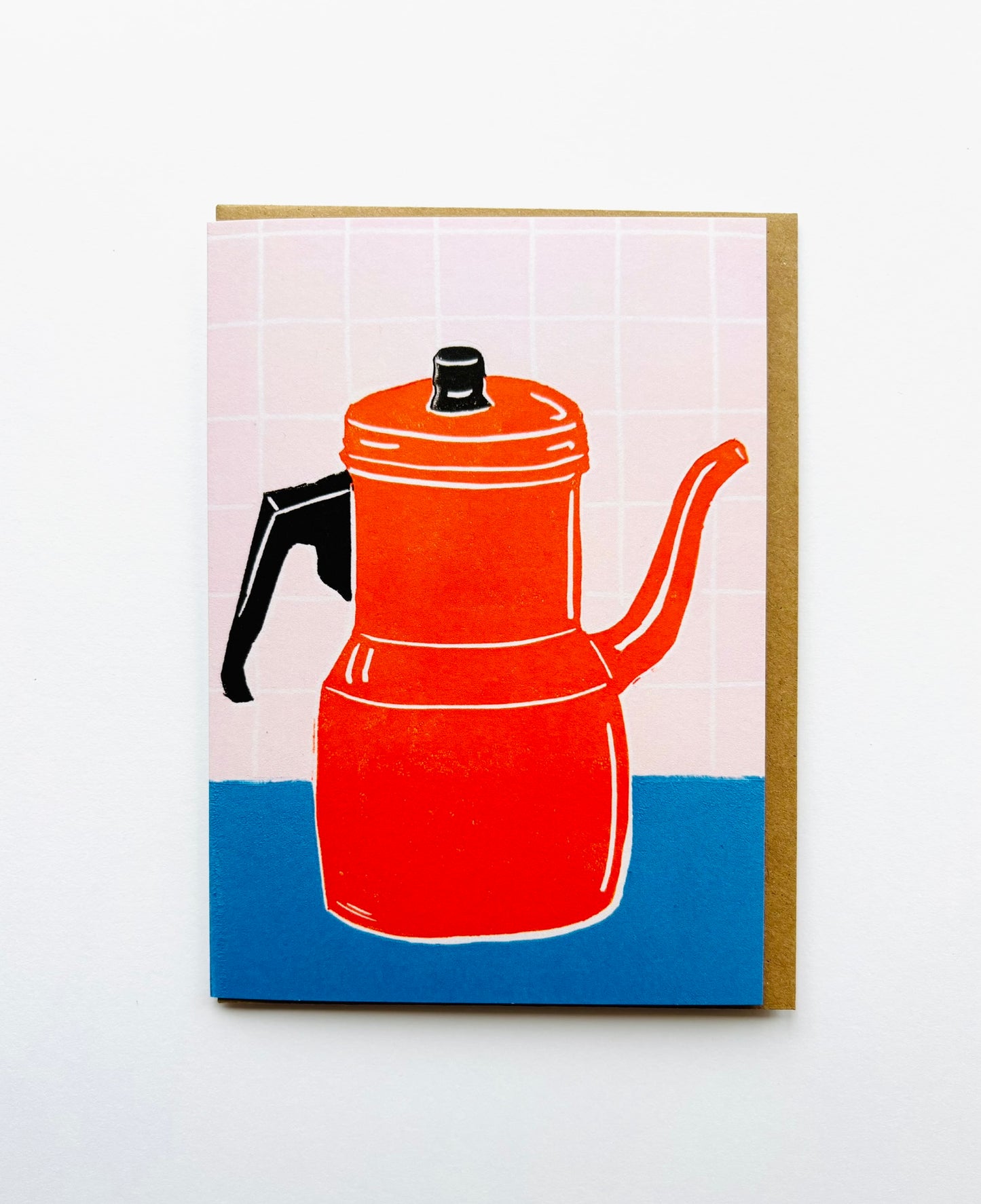 Orange Tea-Pot Greeting Card