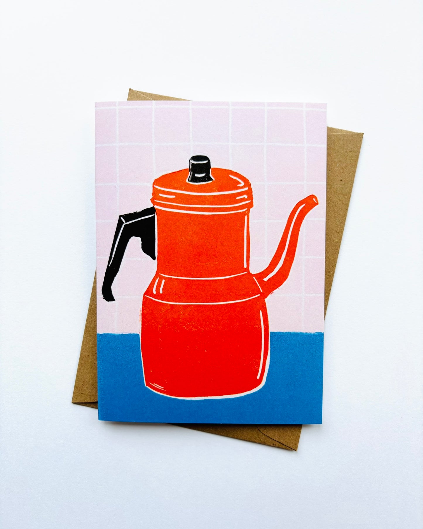 Orange Tea-Pot Greeting Card