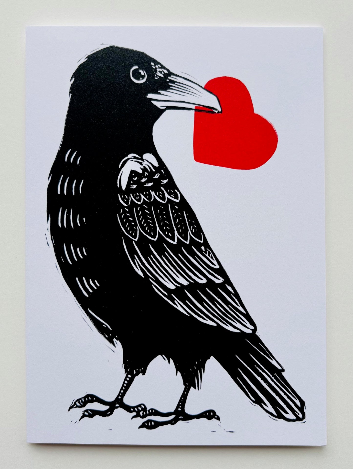 Raven Heart Greeting Card