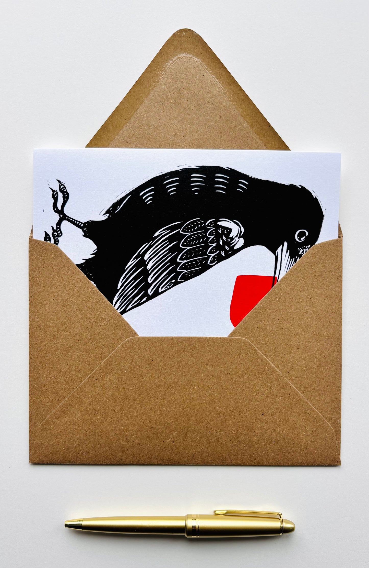 Raven Heart Greeting Card