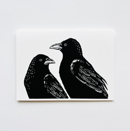 Two Crows Greeting Card