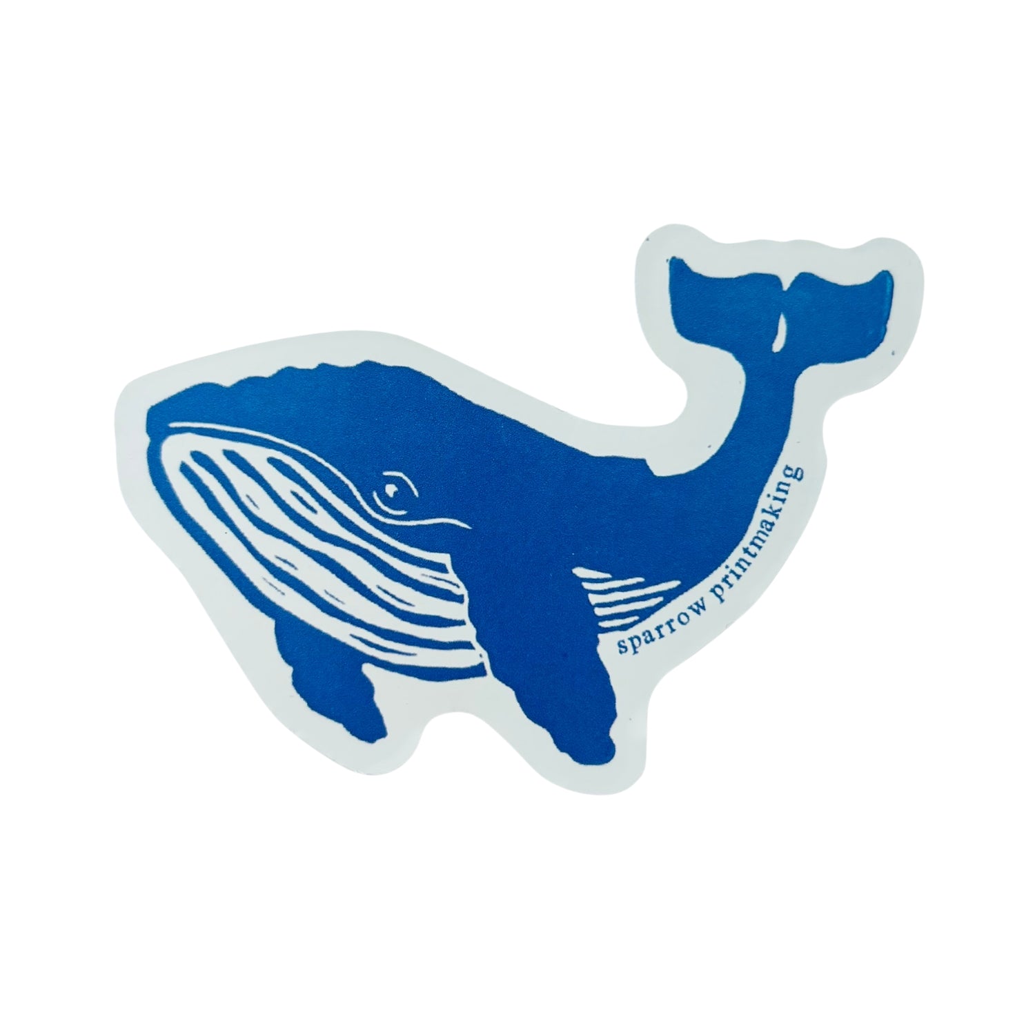Whale Sticker – Sparrow Printmaking