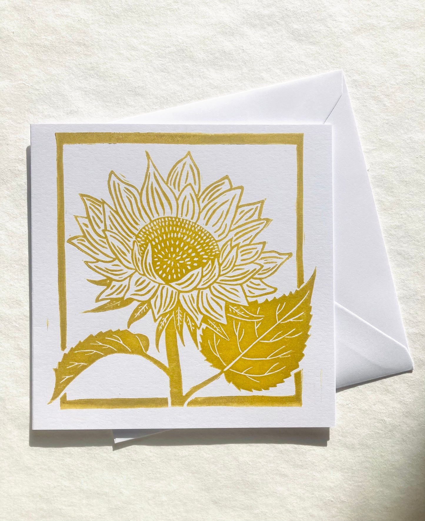 Golden Sunflower Greeting Card