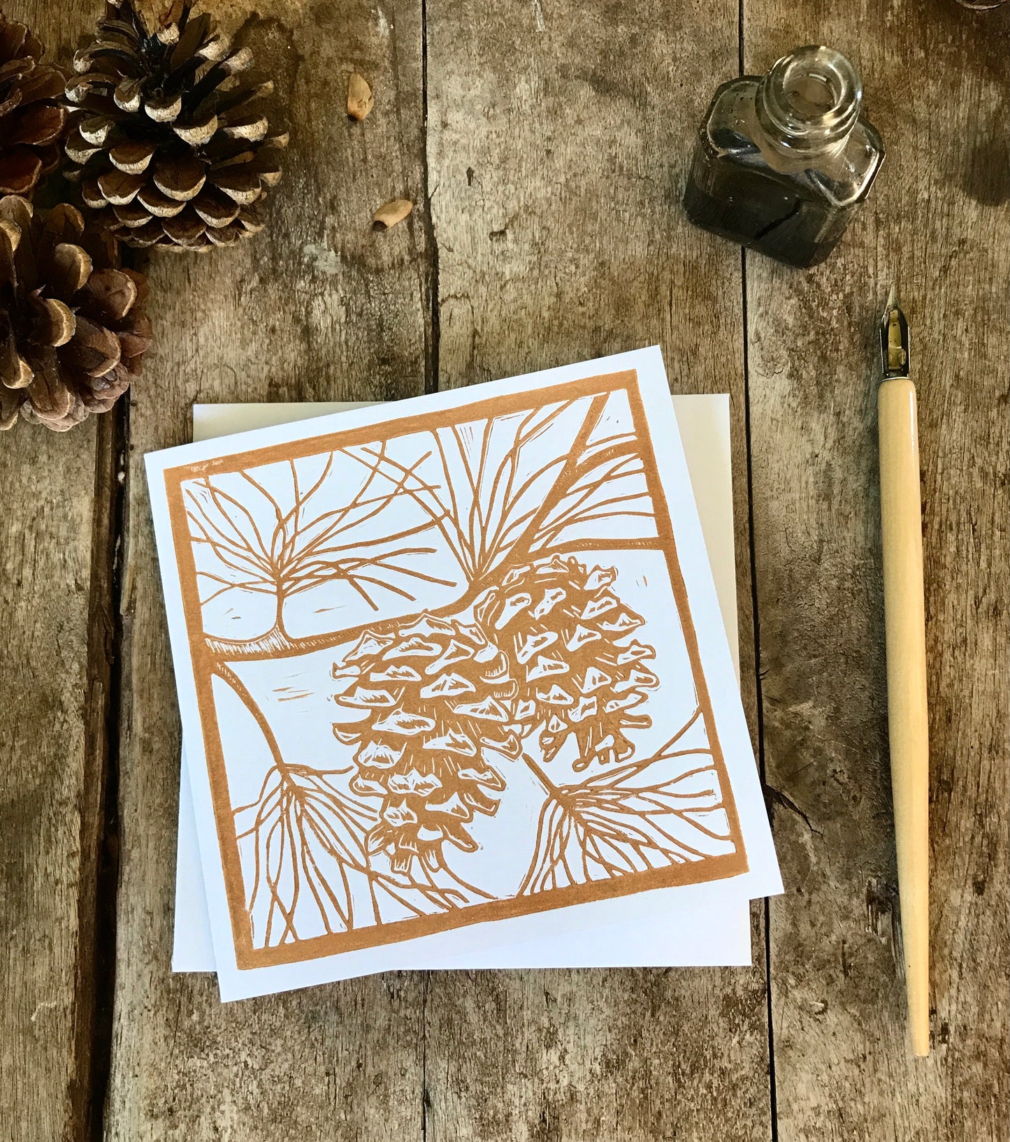 Pine Cone Greeting Card