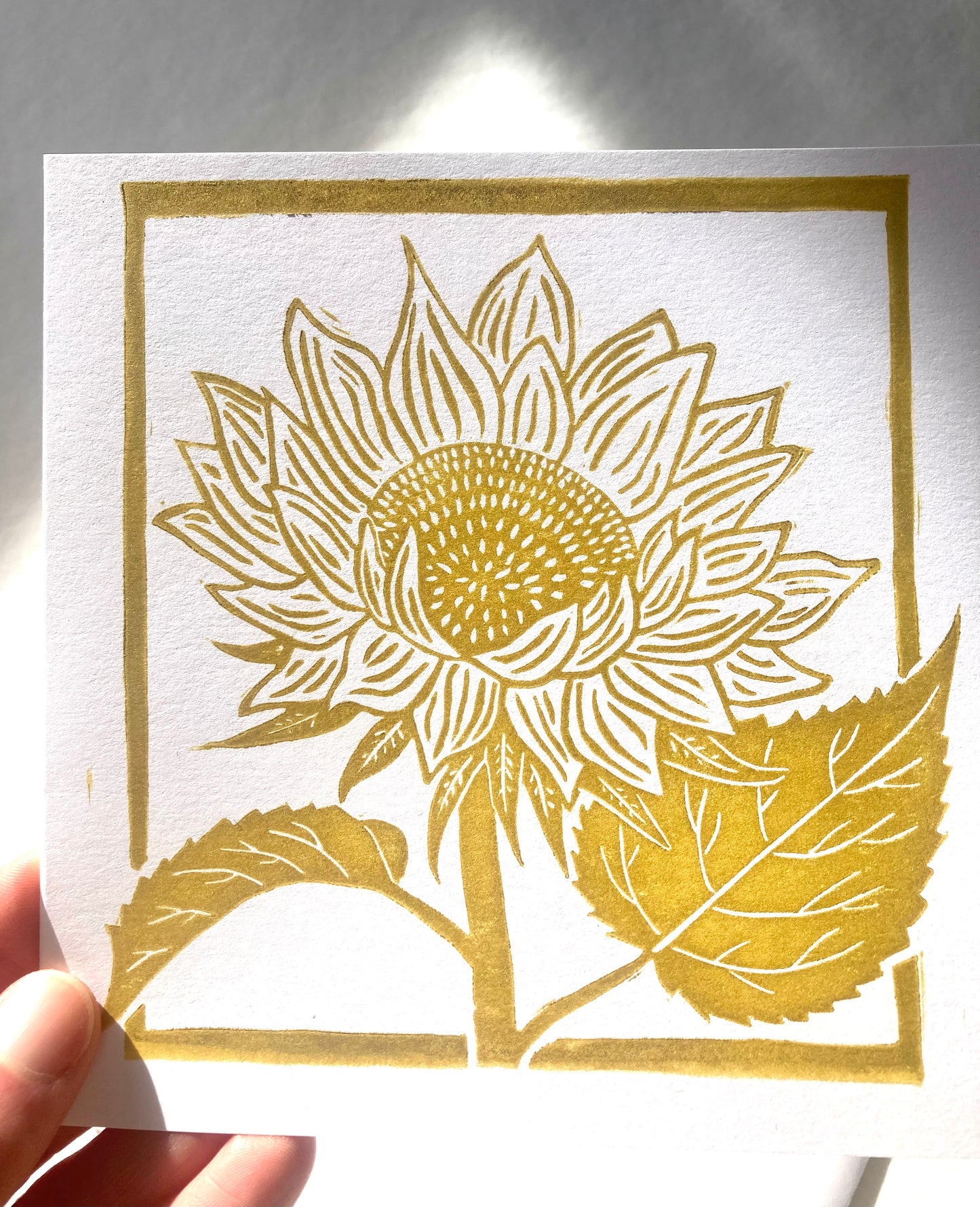 Golden Sunflower Greeting Card